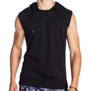 Muscle Hoodie Pullover Slate & Stone Black